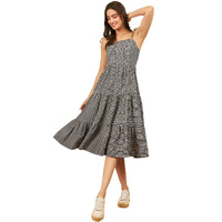 Rare Women's Regular Fit Dress (Ep8045_Black M)