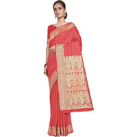 Glory Sarees Womens Banarasi Silk Saree With Blouse Piece (Luxury127_Gajari)