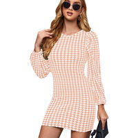 Leriya Fashion Party Dresses For Women Choker Multicolor Bodycon Mini Wrap Dress (Small, Orange)