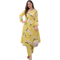 Pujia Mills Woman Kurta Set || Casual Wear Cotton Co-Ord Set For Summer || Latest Collection Of Kurti Set 2025 || Ladies Cotton Kurti With Pocket Pant Yellow