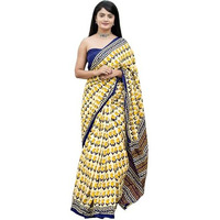 Shiv Textiles Cotton Printed Saree For Women.(Smc-St-331-Yellow)