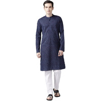 See Designs Cotton Regular Mens Kurta (15211104_Blue_S)