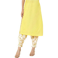 Fabindia White Cotton Hand Block Printed Salwar