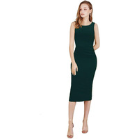 Toochki Women's Lycra Below The Knee Bodycon (Toochki246-Dr-A-/L_Green