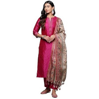 Varanga Women's Silk Blend Kurta Set (Frl_Vskd32018_Vardup022_Pink
