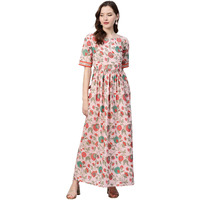 Idalia Pink Frilled Waist Dress