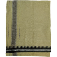 Prakasam Cotton Mens Single (1.28 X 2.00 Mtrs) Colour Thalapathi Border Dhoties/Fine Quality Single Dhoties (Beige)