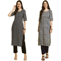 Tee Projekt Straight Kurta & Pant For Women Ethnic Kurta Set For Women (Pack Of 2)