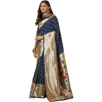 Pujia Mills Woman Pure Paithani Silk Banarasi Saree Indian Ethnic Wear Latest Kanjivaram Banarasi Saree In 2025 Woven Gold Zari Heavy Border With Rich Pallu And Butti Work Pink Saree For Woman