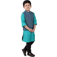 Fabindia Kids Printed Nehru Jacket Cotton_2-3Y