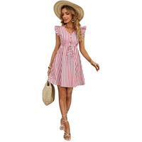 Leriya Fashion Womens Rayon Women Western Dresses Regular Fit Fit And Flare (Lf-Wd1113_Pink_2Xl)