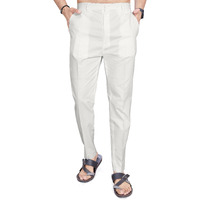 Divisive Men's Cotton Stitched Slim Fit Pyjama/Pant (Dpt28_S_Off White)