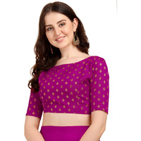 Oomph! Jacquard Pink Readymade Blouse For Women - Rbbl48Xl