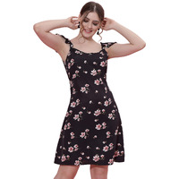 Oomph! Women's Western & Fusion Wear Western Dresses For Women Black - Md551