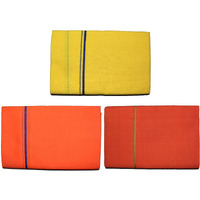 Prakasam Cotton Mens Single Fine Quality(1.30X2.00 Meter) Colour Dhoti/Pack Of 3 Dhoties/Temple Wear Dhoti/Casual Colour Dhoties/Combo-1X3-1