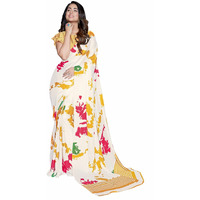 Satrani Women's Satin Saree (1572St7510_White)