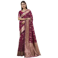 Shasmi Women's Banarasi Saree Pure Kanjivaram Silk Saree Soft New Ladies 2025 Design Wear Pattu Sarees Latest Party Sari Collections With Blouse Piece For Wedding Sadi (Pari-188 Maroon)