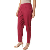 Fabindia Women's Regular Casual Pants (2124217Red_Red