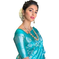 Flosive Ayn Women's Present Banarasi Soft Lichi Silk Saree Beautiful Jacquard Rich Pallu Work Zari Woven Kanjivaram Silk Style Saree With Soft Lichi Silk Blouse Piece (Sky Blue)