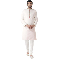 Kisah Men's Indian Ethnic Wear Kurta For Wedding & Festivals | Cream | Size: 38 | Ka-0370-38