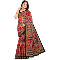 Tamaira Fashion Women's Patola Printed Pure Cotton Mulmul Saree Without Blouse Piece(11389_Maroon)