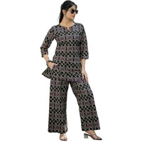 Tee Projekt Cotton Ethnic Wear Co Ord Set For Women | Co Ord Set For Women Stylish Black