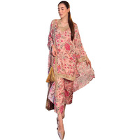Lookmark Women's Cotton Blend Kurta And Pant With Dupatta Suitable For Every Indian Occasion (Az-Lm-Og-Ks2186-S) Peach