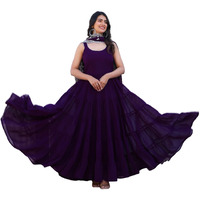 Fashion Basket Pink Georgette Anarkali Kurta For Women