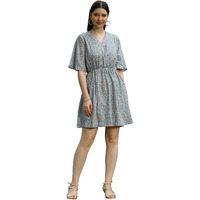 Leriya Fashion Women's Rayon Full Sleeve A-Line Knee-Length Western Dresses For Women Or Girls (Large, Green) (X-Large, Green)