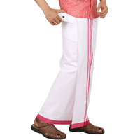 Prakasam Cotton Men's Cotton Dhoti_Moon Vel-Pkt-Pink_Pink_44