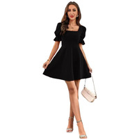 Oomph! Women's Western & Fusion Wear Stetchable Party Dress For Women, Black - Md966