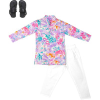 Naughty Ninos Boys Purple Floral Printed Kurta With Pyjamas (Nn00073Eth_9-10 Years)