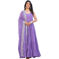 Fashion Basket Georgette Anarkali Dress For Women Lavender