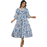 Greciilooks Women Rayon Casual Knee-Length Western Dress, Multicolour, Medium