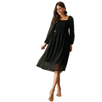 Rare Women's Regular Fit Dress (Ep8043_Black L)