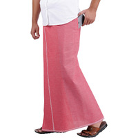 Prakasam Cotton Mens Supreme Quality Kfc Plain Welcro Pocket Dhoti (Kfc-Pln-Pink)