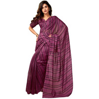 Satrani Women's Chanderi Cotton Printed Ready To Wear One Minute Pre Pleated Readymade Saree With Unstitched Blouse Piece (32Rs304N_Dusty Wine)