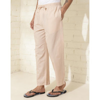 Fabindia Beige Cotton Woven Pyjama