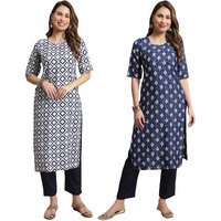 Tee Projekt Printed Crepe Kurti & Pant Set For Women Festival Wear For Women