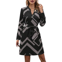 Leriya Fashion Viscose Rayon Western Above The Knee Women Party Dress (Lf-Wd1274_Black