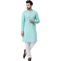 See Designs Cotton Regular Mens Kurta (14180244_Lime Green_Xxl)