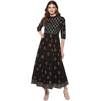 Idalia Gold Print Anarkali Kurta For Women