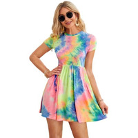 Leriya Fashion Western Dresses For Women |A-Line Knee-Length Dress | Indo Western Dress For Women| Short Dress (Large, Multi) Multicolour