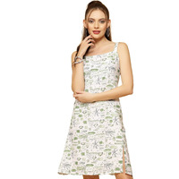 Oomph! Women's Western & Fusion Wear Dresses For Women, Green - Md878
