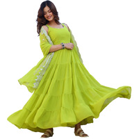 Fashion Basket Pink Georgette Anarkali Kurta For Women