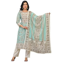 Varanga Women Floral & Paisely Printed Kurta With Trouser & Dupatta
