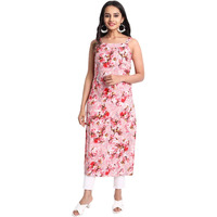 Patlani Women's Crepe Full Stitched Kurti. Light Pink