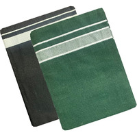 Prakasam Cotton Men's Kerala Style Premam Single (1.28X2.00 Mtrs) Colour (Pack Of 2) (Black- Oilve Green) Dhoti