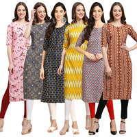 Pinkmint Crepe Printed Kurti For Womens College Wear Kurti For Women