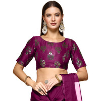 Oomph! Readymade Blouse For Women, Brocade, Boat Neck, Rbbl641